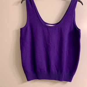 St John purple knit top size Large